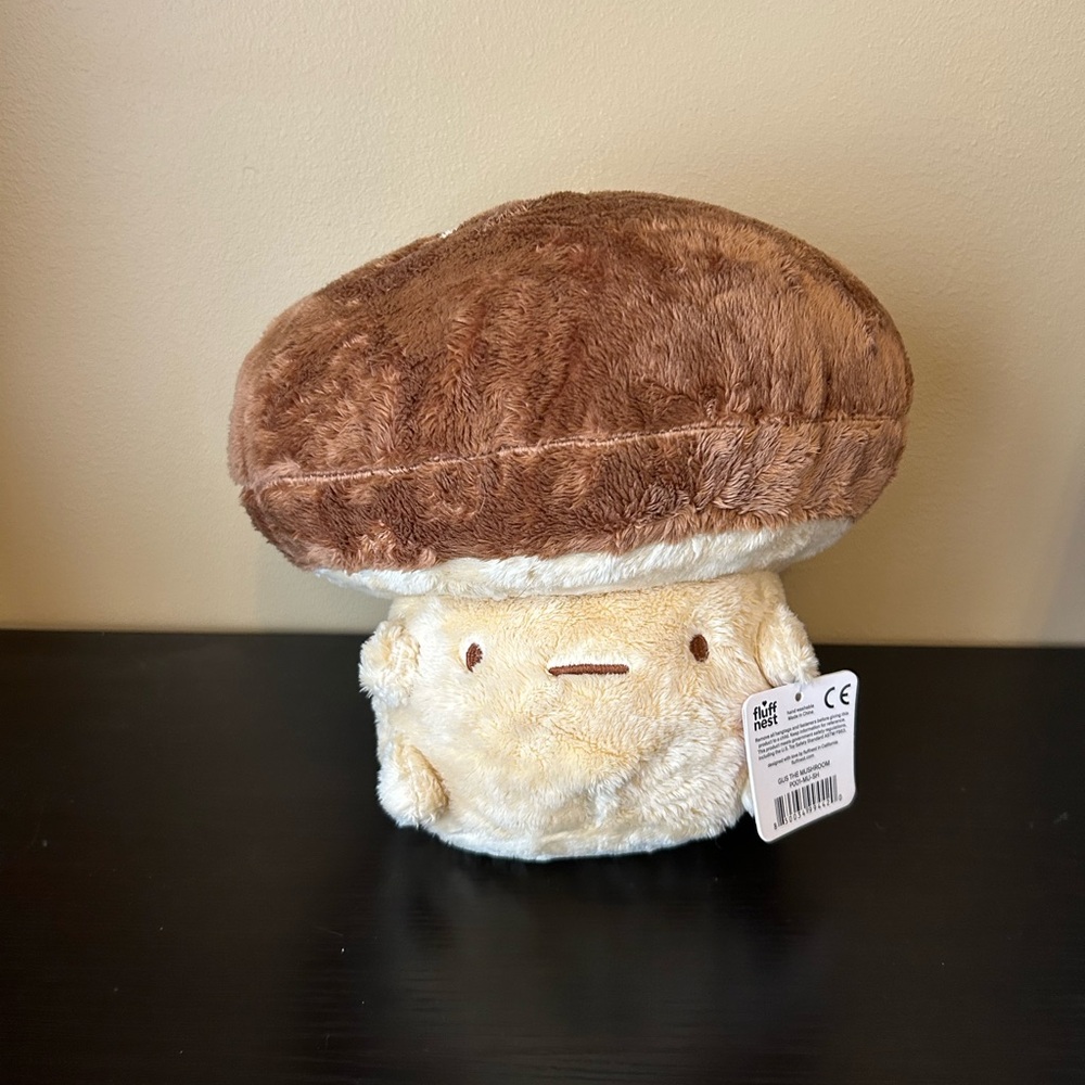 Gus the Shiitake Mushroom plush Fluffnest Puffpals 11 inches (medium)